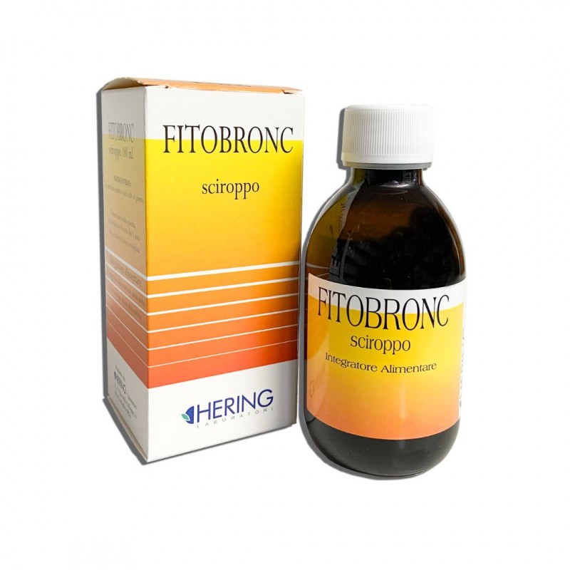 flacone e scatola Fitobronc Sciroppo Integratore per Vie Respiratorie 180ml flacone e scatola Fitobronc Sciroppo Integratore per Vie Respiratorie 180ml