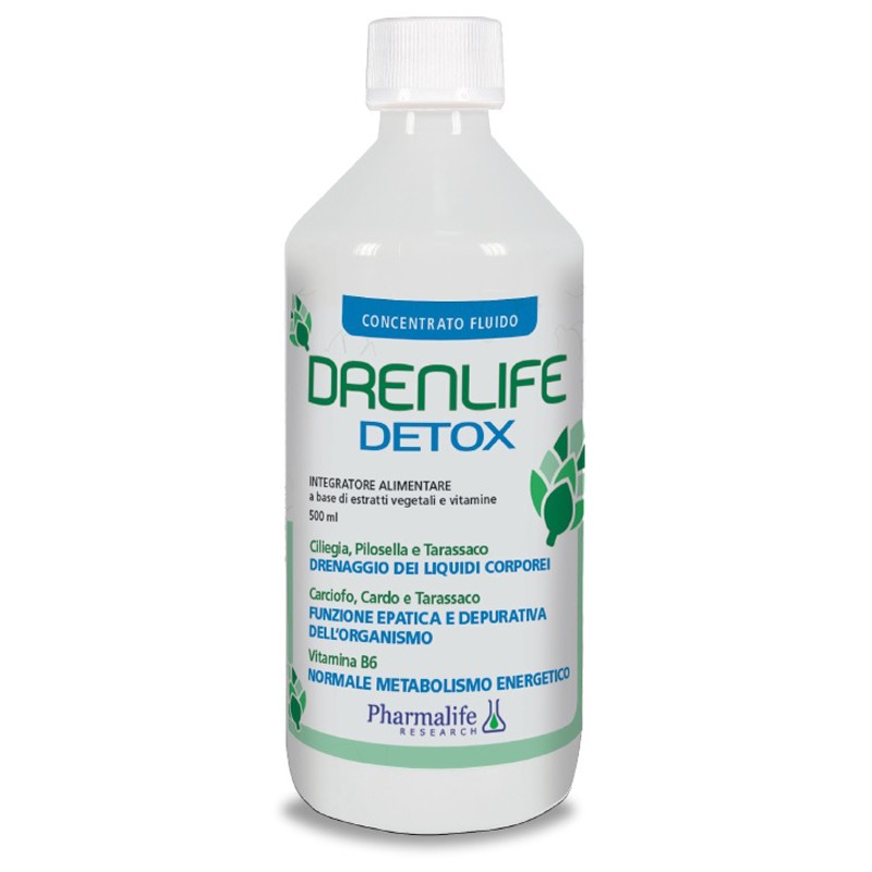 Flacone con Pharmalife Drenlife Detox Integratore Depurativo 500ml Flacone con Pharmalife Drenlife Detox Integratore Depurativo 500ml