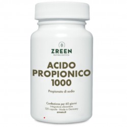 Flacone di Zreen Natugena Acido Propionico Integratore per Metabolismo Grassi 120 Capsule Flacone di Zreen Natugena Acido Propionico Integratore per Metabolismo Grassi 120 Capsule
