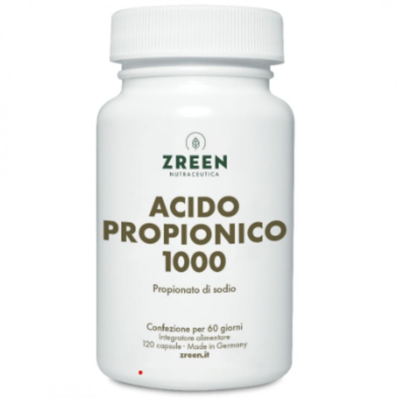 Flacone di Zreen Natugena Acido Propionico Integratore per Metabolismo Grassi 120 Capsule