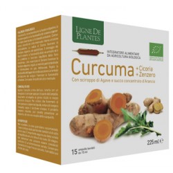 Ligne de Plantes Curcuma Cicoria Zenzero Bio Integratore Drenante 15 Ampolle Singole Ligne de Plantes Curcuma Cicoria Zenzero Bio Integratore Drenante 15 Ampolle Singole