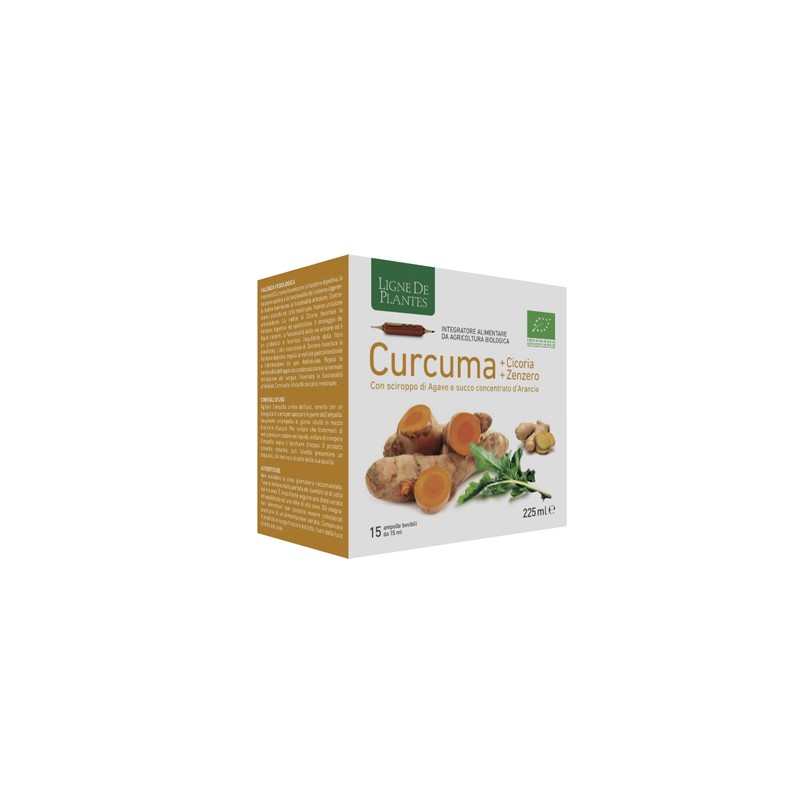 Ligne de Plantes Curcuma Cicoria Zenzero Bio Integratore Drenante 15 Ampolle Singole Ligne de Plantes Curcuma Cicoria Zenzero Bio Integratore Drenante 15 Ampolle Singole