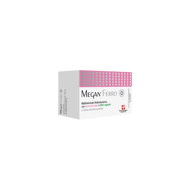 Megan Ferro Integratore Multivitaminico 30 Softgel + 30 Compresse Singole Megan Ferro Integratore Multivitaminico 30 Softgel + 30 Compresse Singole