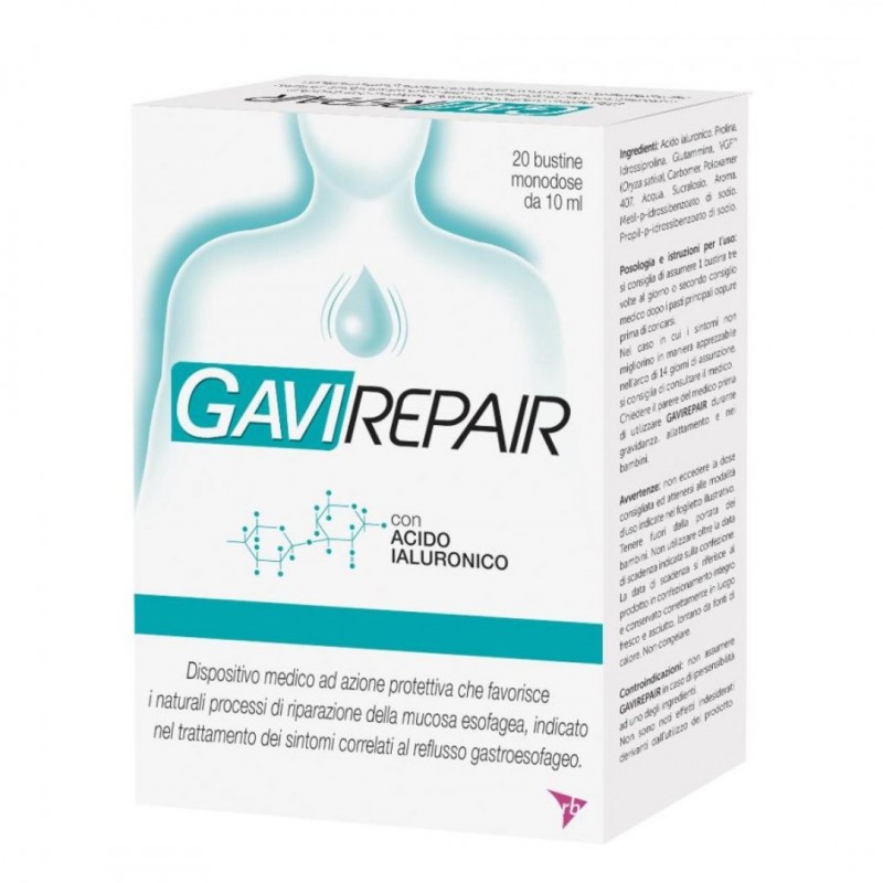 Gaviscon GaviRepair per Reflusso e Acidità di Stomaco 20 Bustine