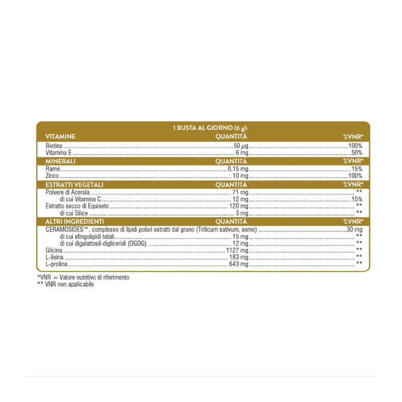 valori nutrizionali Swisse Pelle Radiosa Integratore per la Pelle 20 Bustine valori nutrizionali Swisse Pelle Radiosa Integratore per la Pelle 20 Bustine