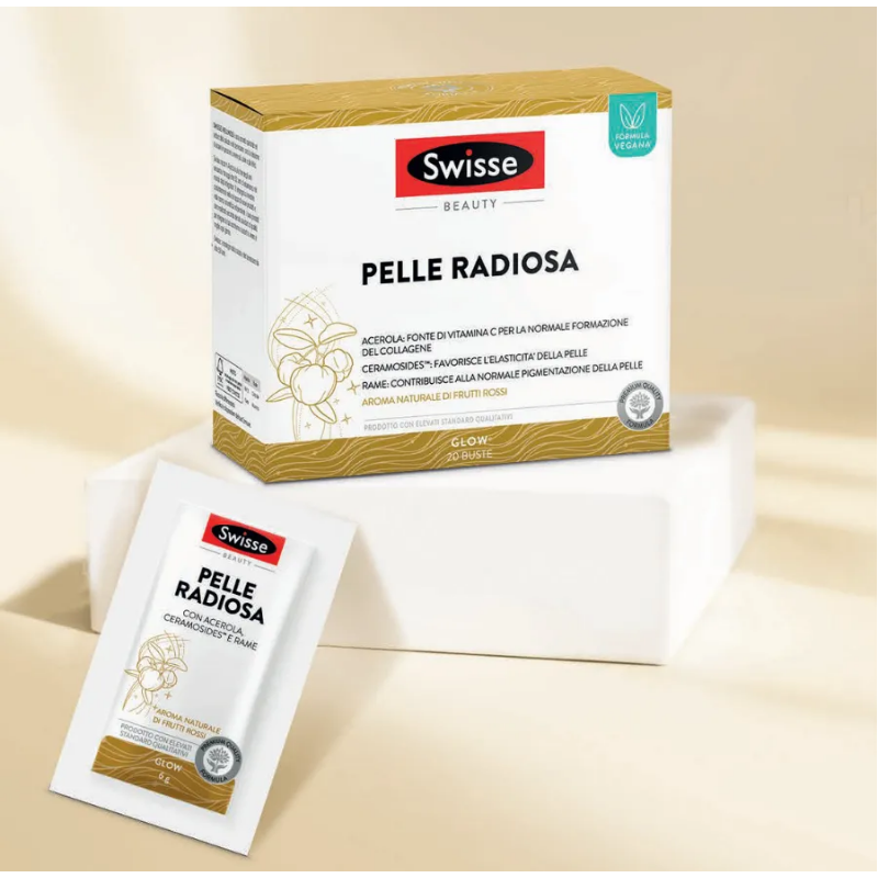 bustina e scatola Swisse Pelle Radiosa Integratore per la Pelle 20 Bustine bustina e scatola Swisse Pelle Radiosa Integratore per la Pelle 20 Bustine
