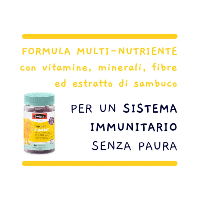 formula Swisse Junior Immuni Gummy Integratore per Difese Immunitarie 50 Caramelle
