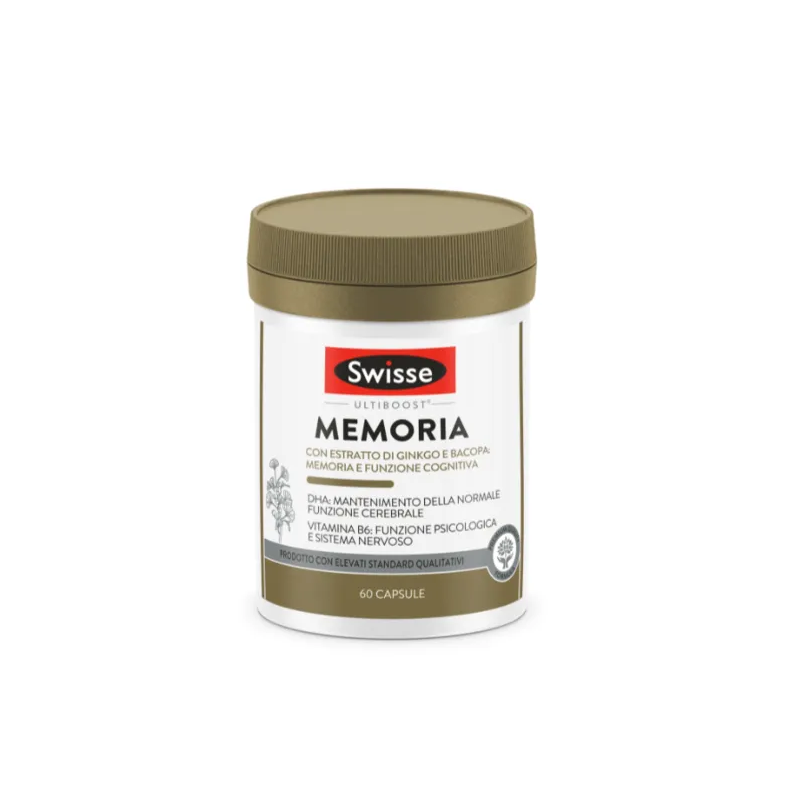 barattolo Swisse Ultiboost Memoria Integratore per Memoria e Concentrazione 60 Capsule