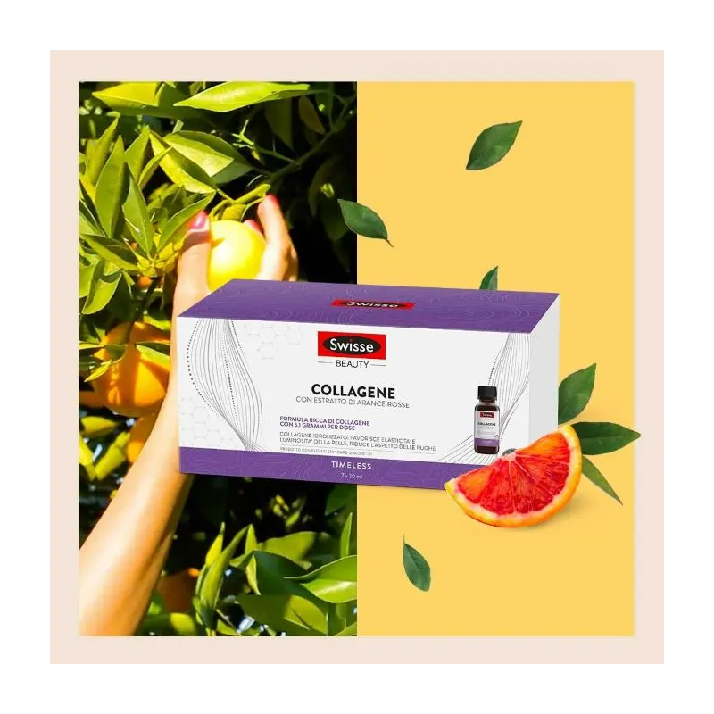 scatola Swisse Beauty Collagene Integratore Antirughe 7 Flaconcini