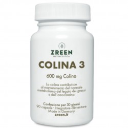 Barattolo di Zreen Natugena Colina 3 Integratore per il Fegato 90 Capsule Barattolo di Zreen Natugena Colina 3 Integratore per il Fegato 90 Capsule