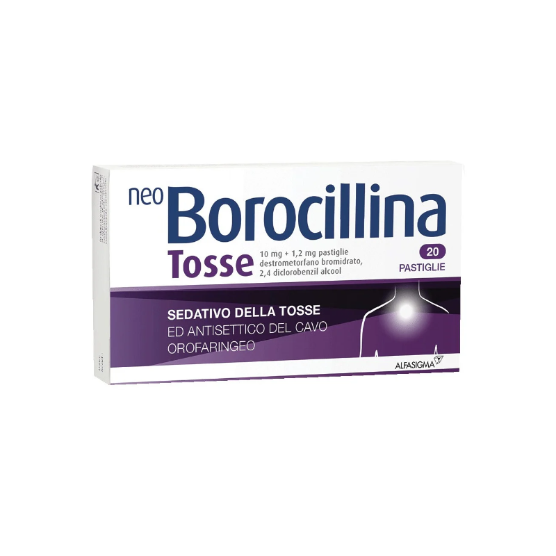 scatola Neoborocillina Tosse 20 Compresse Orosolubili Sedative della Tosse