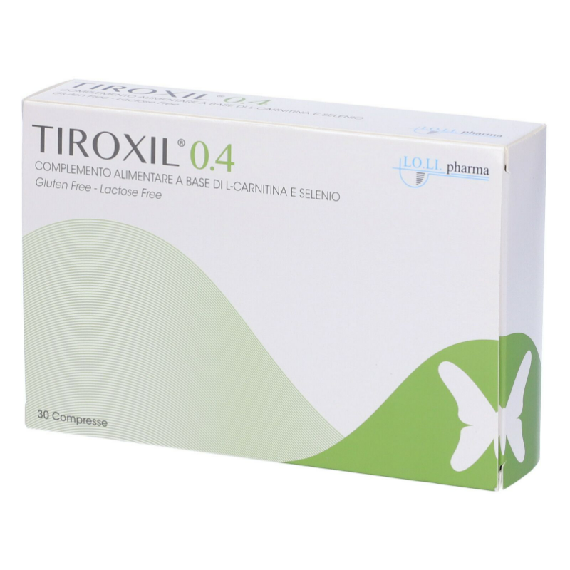 scatola Tiroxil 0,4 Integratore per la Tiroide 30 Compresse