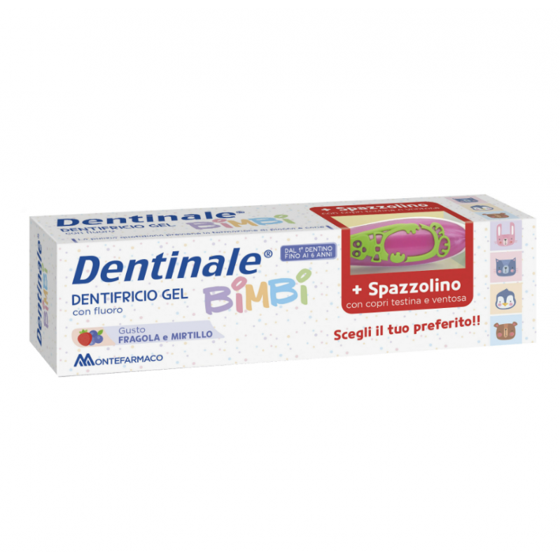 scatola Dentinale Bimbi Dentifricio Gel con Fluoro 50ml + Spazzolino in Omaggio