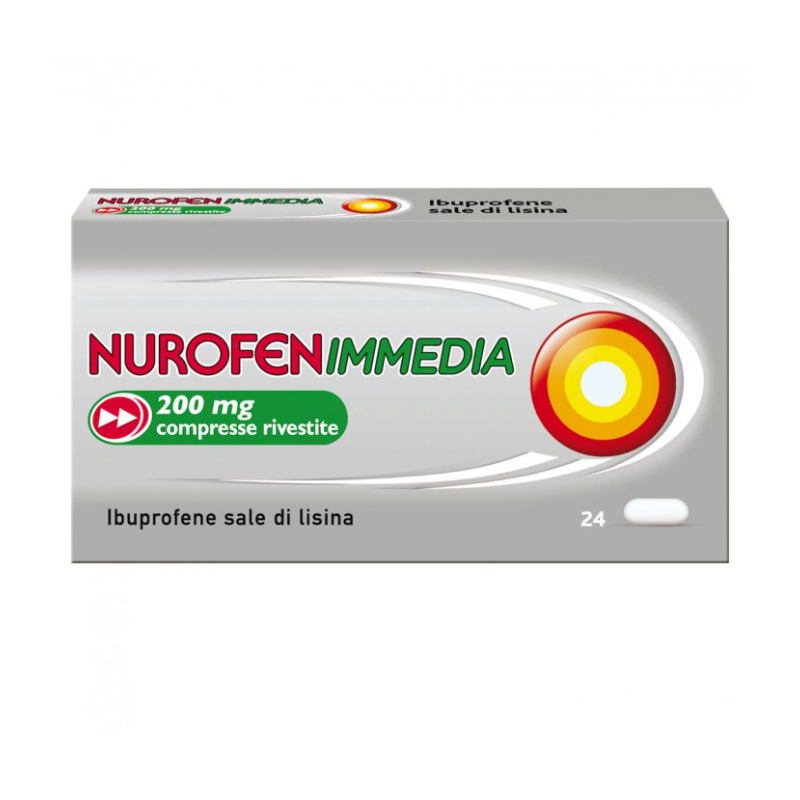 scatola di Nurofenimmedia Antinfiammatorio ad Azione Rapida 24 Compresse Rivestite 200 mg