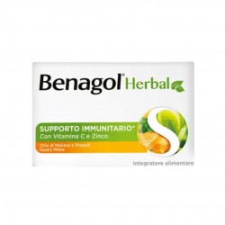 scatola di Benagol Herbal Gusto Miele Integratore per Sistema Immunitario 48 Pastiglie