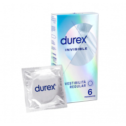 scatola e profilattico Durex Invisible Ultra-Sottile Ultra-Sensibile 6 Profilattici