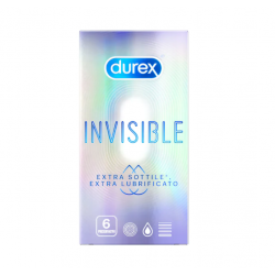 scatola di Durex Invisibile Extra Sottile Extra Lubrificato 6 Preservativi