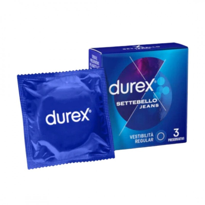 scatola e profilattico di Durex Settebello Jeans 3 Profilattici
