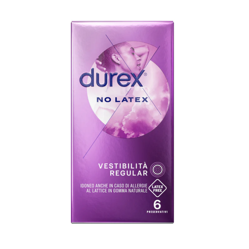 scatola di Durex No Latex 6 Profilattici Anallergici