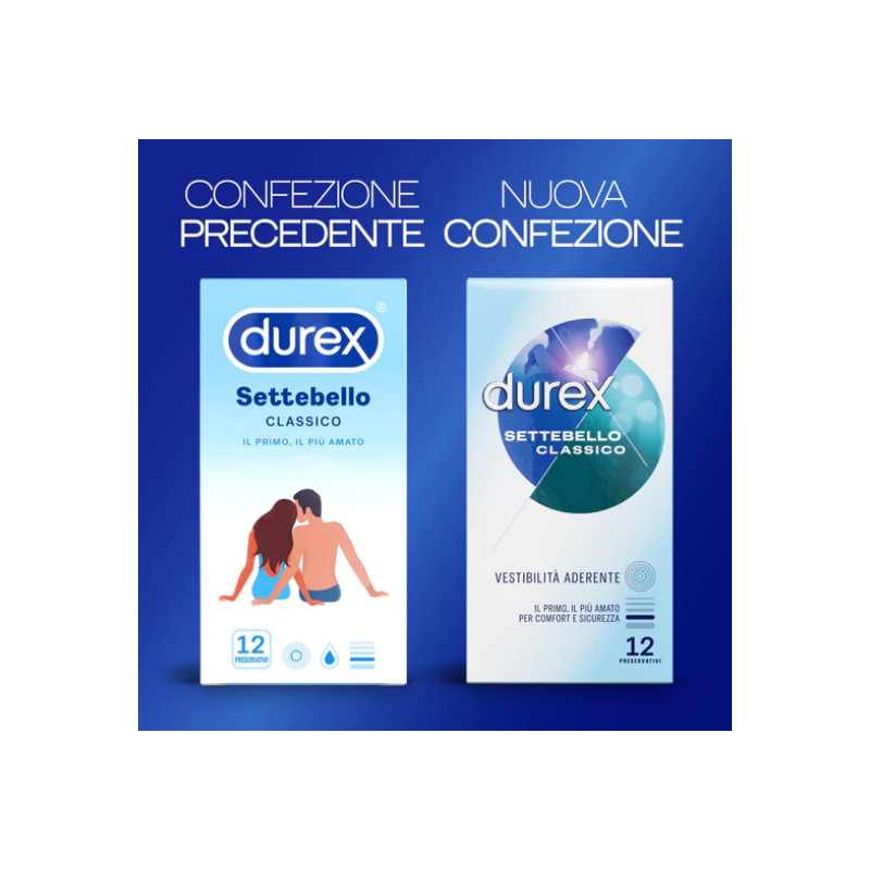 nuova confezione di Durex Settebello 12 Profilattici Classici
