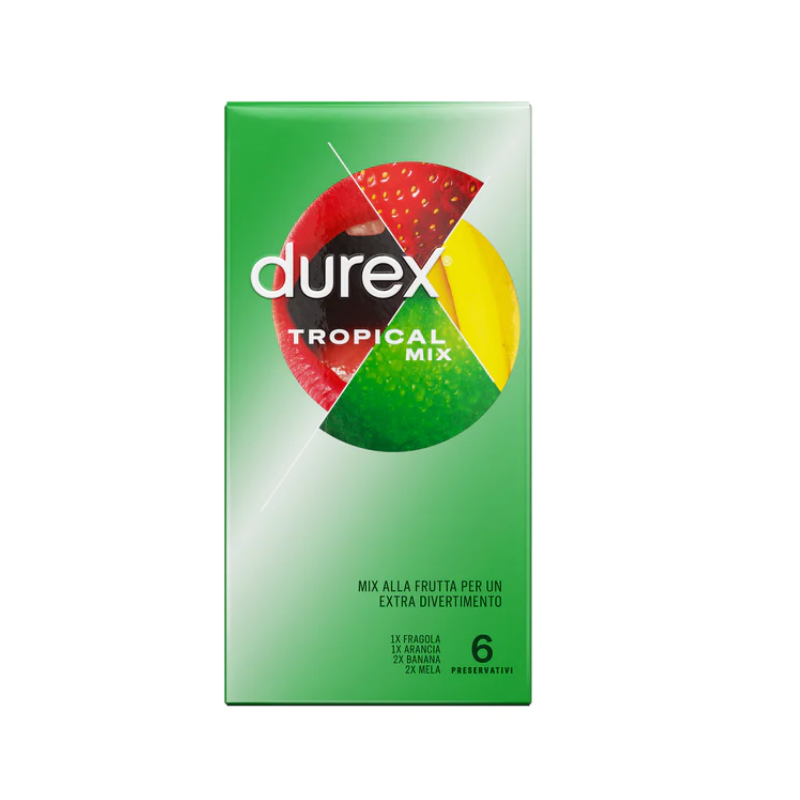 confezione di Durex Tropical Mix 6 Profilattici Aromatizzati