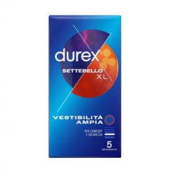 scatola di Durex Settebello Profilattici XL 5 Pezzi