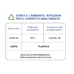 smaltimento di Durex Settebello Profilattici XL 5 Pezzi