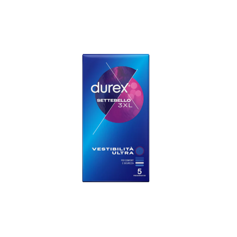 scatola di Durex Vestibilità Ultra 3XL 5 Profilattici