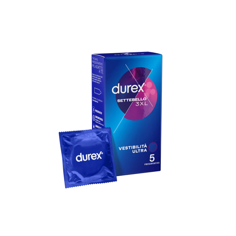 scatola e profilattici di Durex Vestibilità Ultra 3XL 5 Profilattici