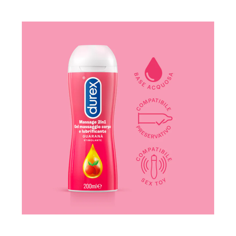 caratteristiche Durex Massage 2 in 1 Guaranà Gel Lubrificante da 200ml caratteristiche Durex Massage 2 in 1 Guaranà Gel Lubrificante da 200ml