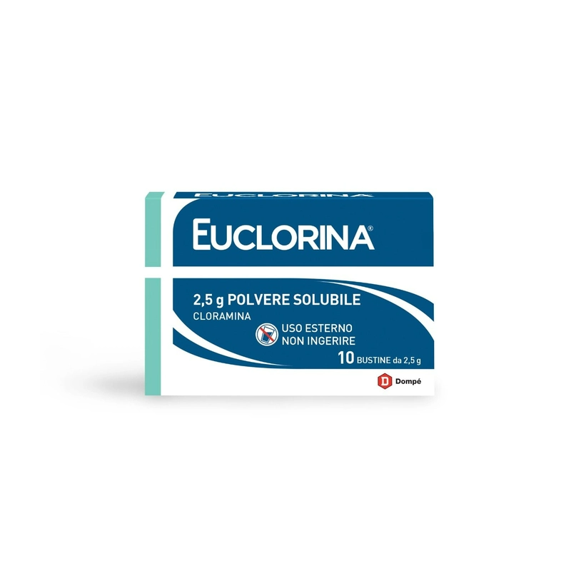 scatola di Euclorina Polvere Solubile Disinfettante 10 Bustine 2,5g