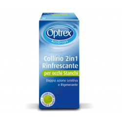 scatola di Optrex ActiDrops 2 In 1 Collirio Rinfrescante 10 ml