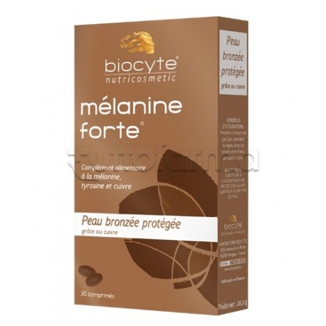 Biocyte Melanine Forte Integratore per l'Abbronzatura 30 Compresse