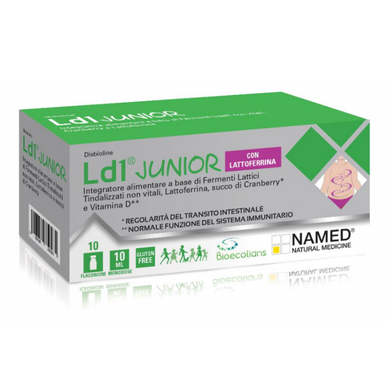 Scatola Disbioline LD1 Junior Integratore per Difese Immunitarie 10 Flaconcini Scatola Disbioline LD1 Junior Integratore per Difese Immunitarie 10 Flaconcini