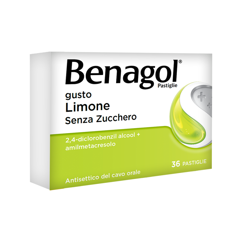 nuova confezione di Benagol Gusto Limone Senza Zucchero per Mal di Gola 36 Pastiglie