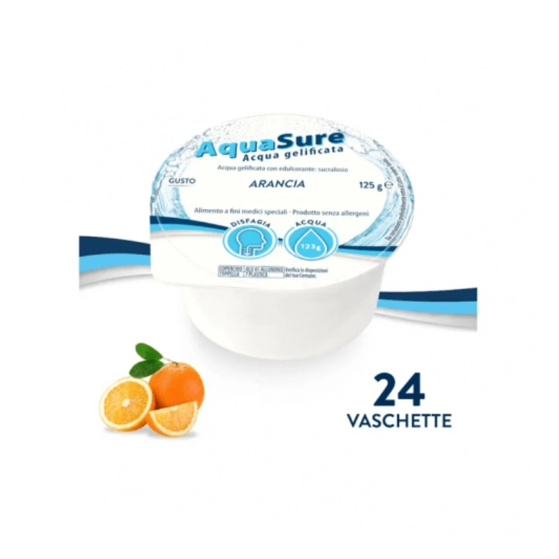 Aquasure Acqua Gelificata Gusto Arancia 24 pezzi da 125g