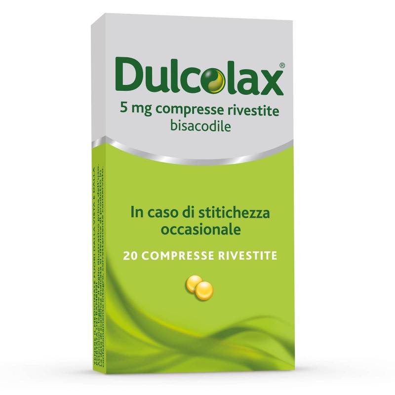confezione di Dulcolax Rimedio Stitichezza Lassativo in 20 Compresse Rivestite da 5mg