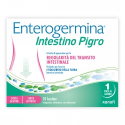 confezione di Enterogermina Intestino Pigro Integratore Fermenti Lattici 10 Bustine