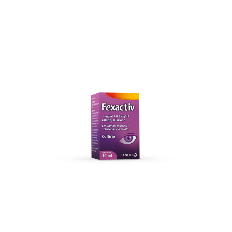 scatola di Fexactiv Collirio per Allergia e Occhi Rossi 10ml