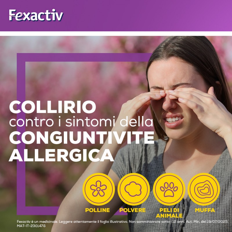 funzioni di Fexactiv Collirio per Allergia e Occhi Rossi Monodose 10 Flaconcini