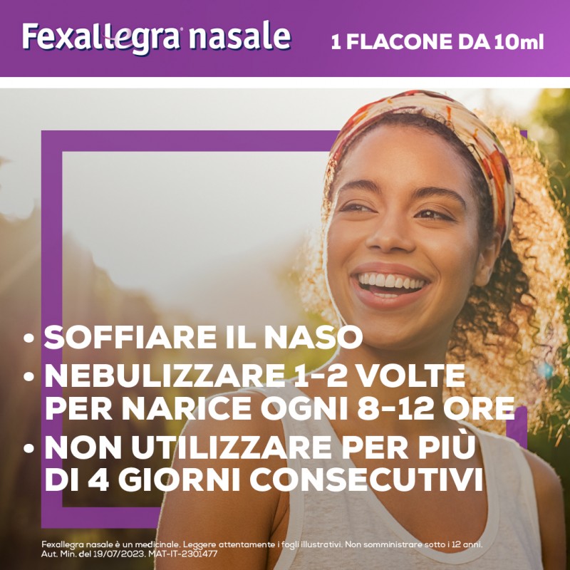 come usare Fexallegra Nasale Spray Antiallergico per Liberare Naso Chiuso 10 ml