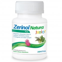 Barattolo di Zerinol Natura Flu Junior Integratore Bambini per Naso e Gola Gusto Limone e Mandarino 20 Caramelle Barattolo di Zerinol Natura Flu Junior Integratore Bambini per Naso e Gola Gusto Limone e Mandarino 20 Caramelle