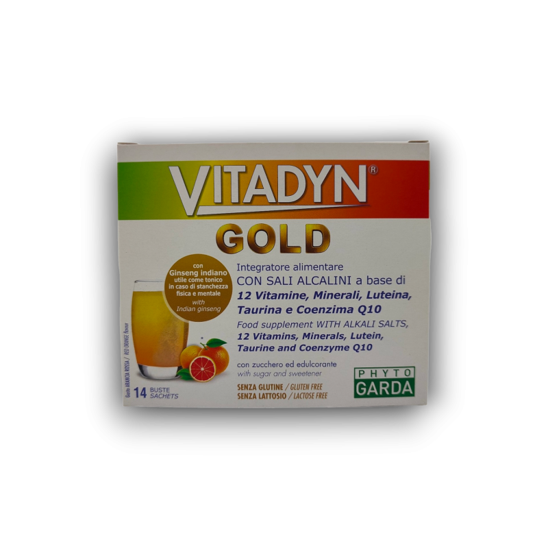 scatola Vitadyn Gold Integratore Multivitaminico e Multiminerale 14 Buste