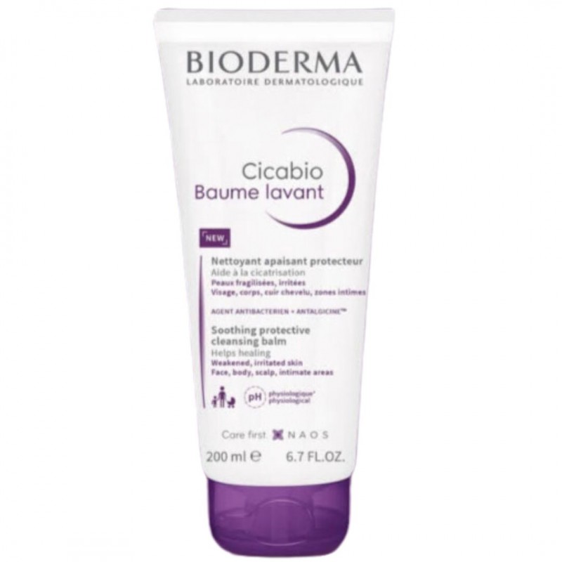 Tubetto esterno di Bioderma Cicabio Baume Lavant Balsamo Detergente Pelle Irritata 200ml Tubetto esterno di Bioderma Cicabio Baume Lavant Balsamo Detergente Pelle Irritata 200ml