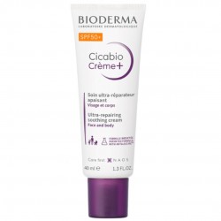 Flacone esterno di Bioderma Cicabio Creme+ SPF50 Crema Riparatrice Viso e Corpo 40ml Flacone esterno di Bioderma Cicabio Creme+ SPF50 Crema Riparatrice Viso e Corpo 40ml