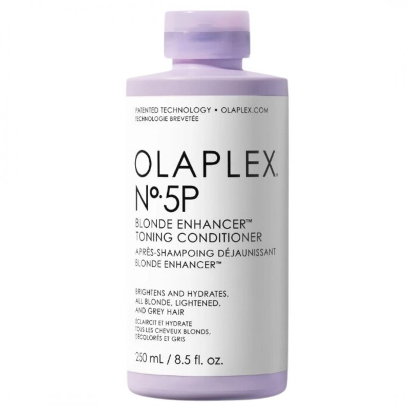 Flacone di Olaplex N° 5P Blonde Enhancer Toning Conditioner Balsamo Capelli Nutriente 250ml