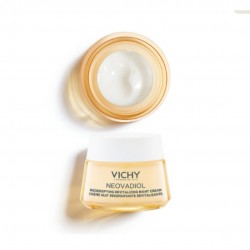 Vasetto e texture Vichy Neovadiol Peri-Menopausa Crema Notte Ridensificante 50ml
