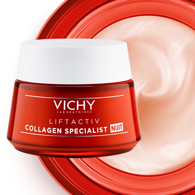 vasetto Vichy Liftactiv Collagen Specialist Notte Crema Viso Notte Anti-Età 50ml