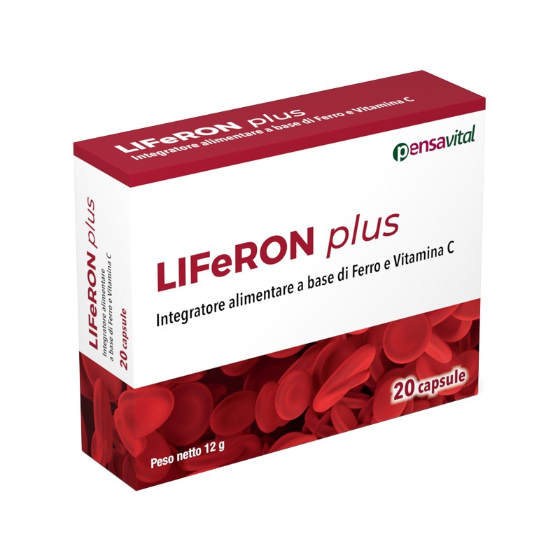 Confezione con Liferon Plus Integratore Energizzante 20 Capsule