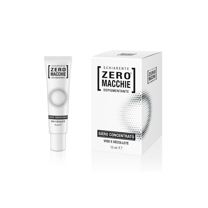 scatola e siero di Zero Macchie Siero Viso Concentrato Schiarente e Depigmentante 15ml scatola e siero di Zero Macchie Siero Viso Concentrato Schiarente e Depigmentante 15ml